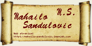Mahailo Sandulović vizit kartica